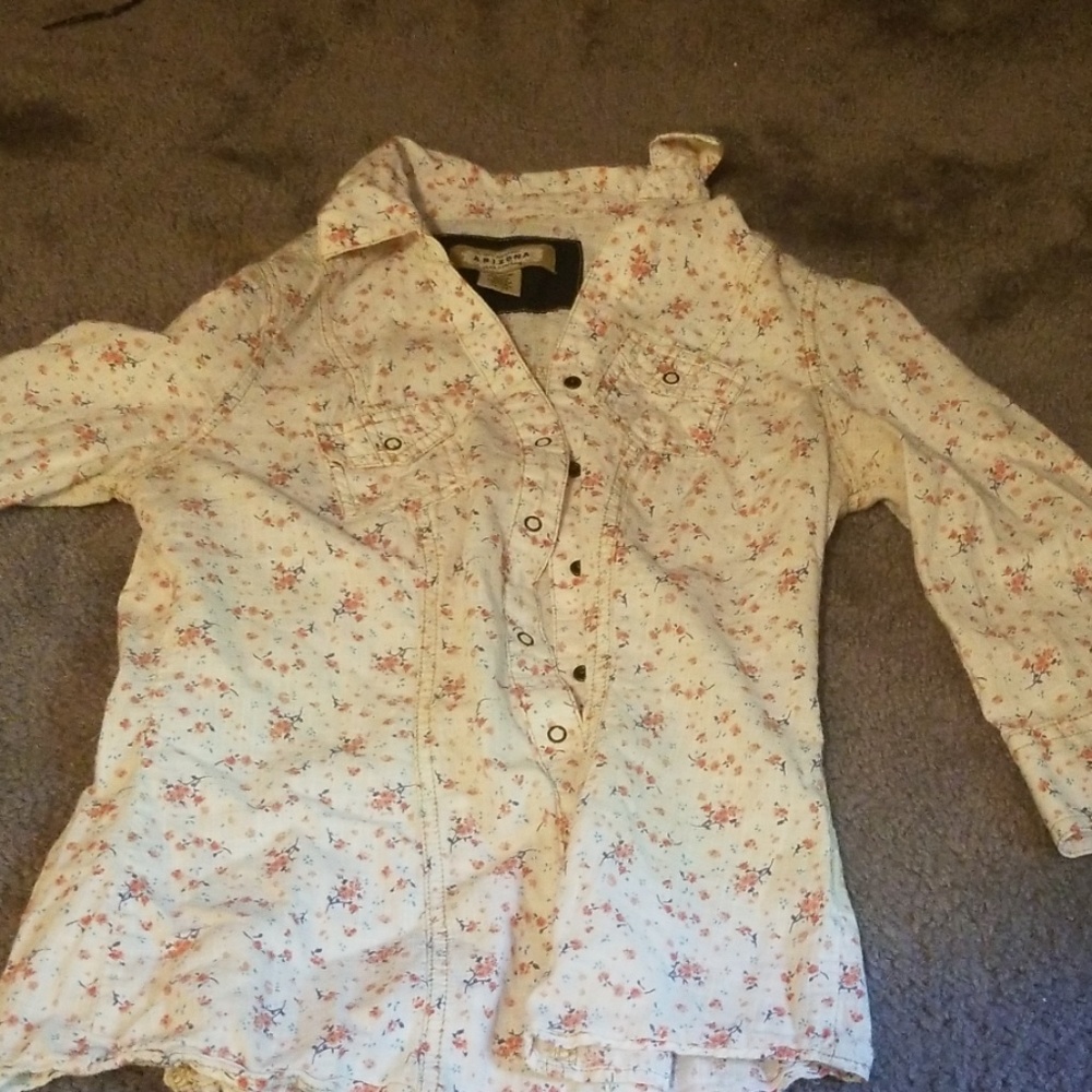Button up flower blouse